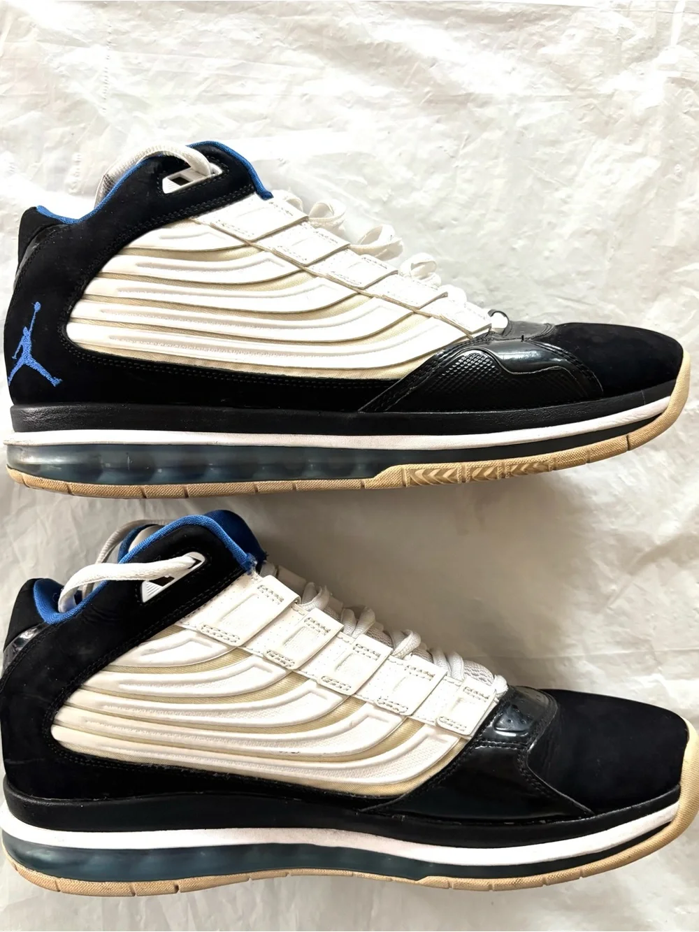 Jordan Navy White Black Big Ups Varsity Roya Sneakers SZ 11.5 Worn 1X Indoors